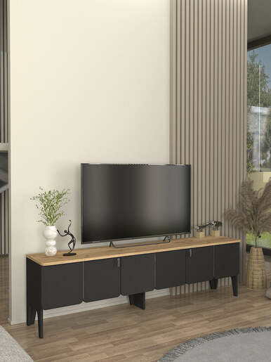 Pedro tv komoda antracit-hrast