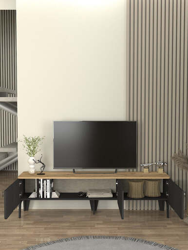 Pedro tv komoda antracit-hrast