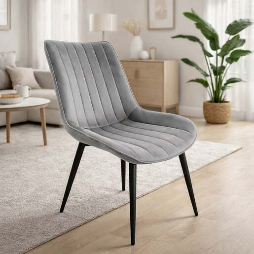 Trpezarijska stolica Linea steel siva c-410