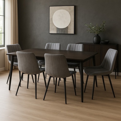 Trpezarijska stolica Linea steel siva c-410