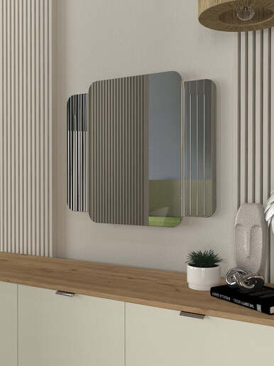 Bohema zidno ogledalo krem