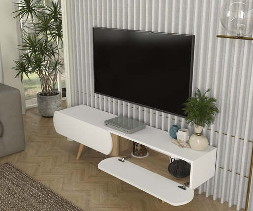 Elody 150 tv komoda bela-bukva