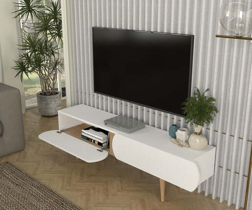 Elody 150 tv komoda bela-bukva