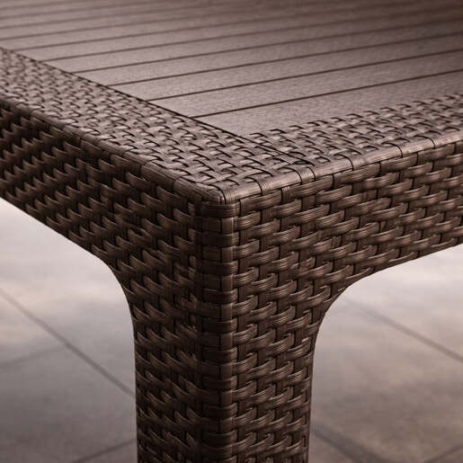 Baštenski sto ratan golf 75x125 braon