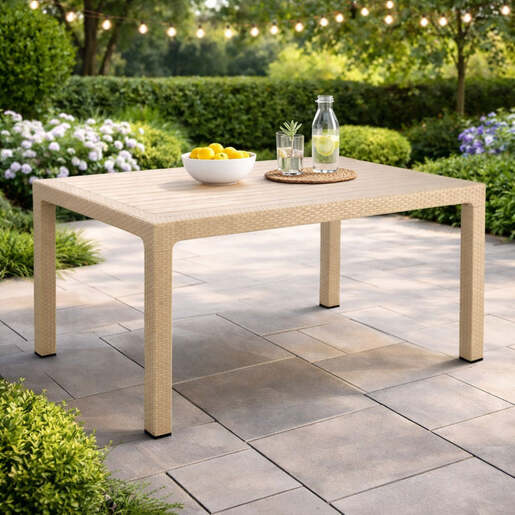 Baštenski sto ratan golf 75x125 capucino