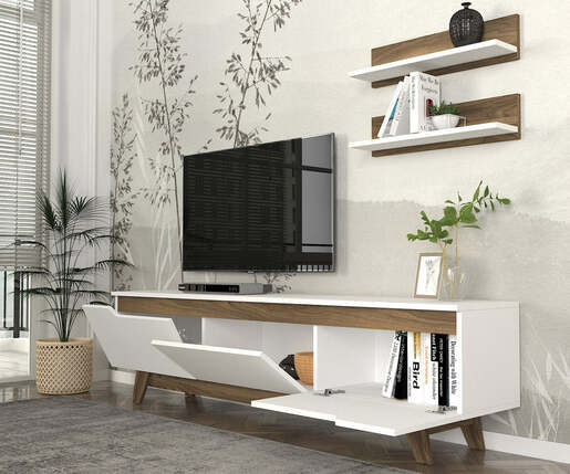 Zenan tv komoda belo-orah