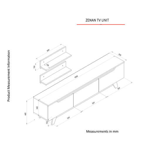 Zenan tv komoda belo-orah