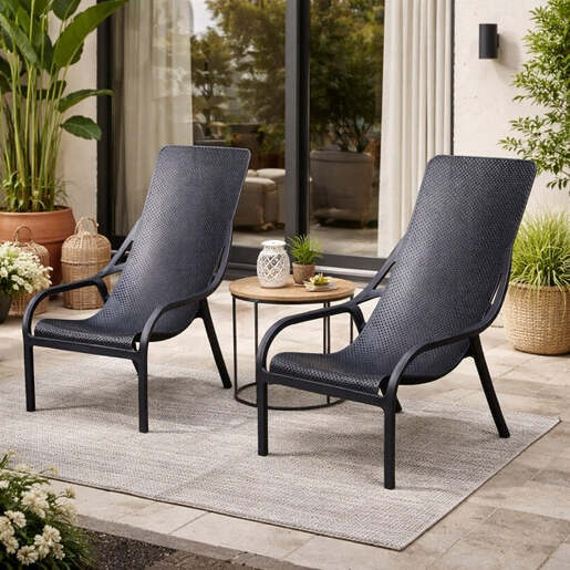 Baštenska fotelja Oriel crna