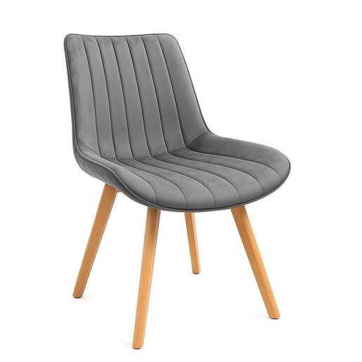 Trpezarijska stolica Linea wood siva c-413