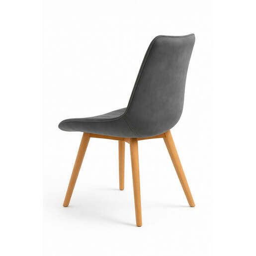 Trpezarijska stolica Linea wood siva c-413