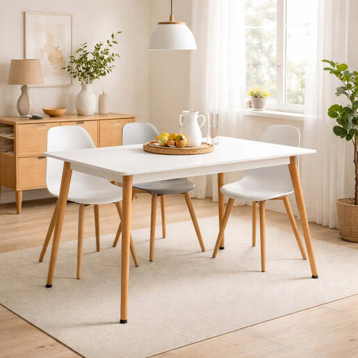 Trpezarijski sto kube 80x120 beli dt-2007