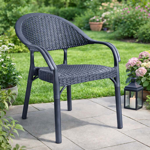 Baštenska stolica bambu antracit