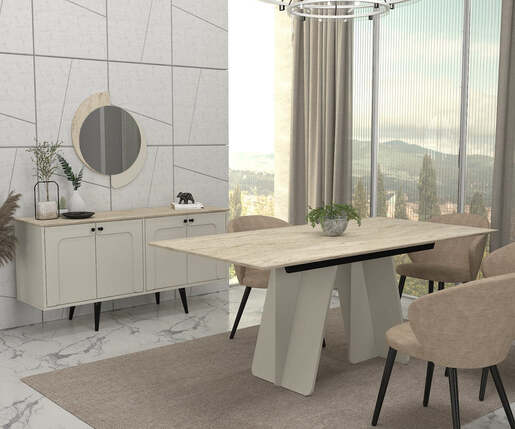 Sevilla komoda Travertin-pesak