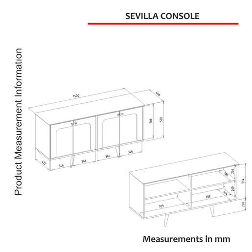 Sevilla komoda Travertin-pesak