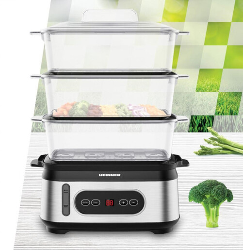 Aparat za kuvanje na pari HEINNER HSA-D950SS 3 posude/1,5l/950W