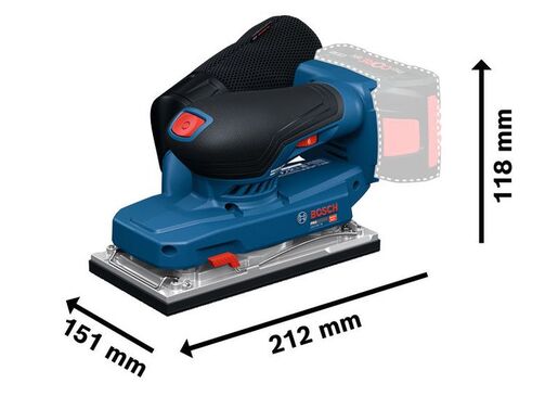 BOSCH Professional aku oscilatorna brusilica GSS 18V-18, SAMO ALAT, L-BOXX 06019R7001