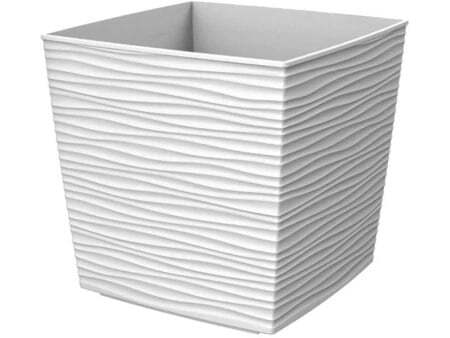 GARDINO-SAKSIJA FINESA KVADRAT 25X25X23H BELA