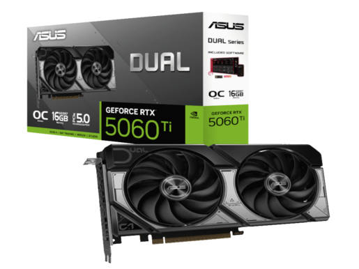 Graficka karta ASUS DUAL RTX 5060 TI NVD/16GB/GDDR7/128bit/crna