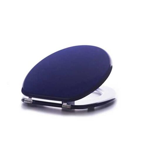 LAGUNA WC daska, lakirani medijapan, Plava, Inox šarke DKSH33