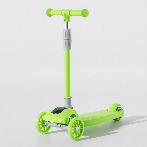 Sklopivi dečiji trotinet sa svetlećim točkovima i podesivom visinom - zeleni