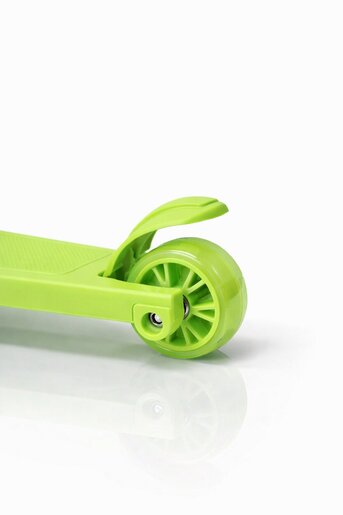 Zeleni sklopivi dečiji trotinet sa svetlećim točkovima i podesivom visinom