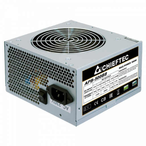 Napajanje 500W Chieftec APB-500B8 12cm Silent Active PFC 80% White bulk