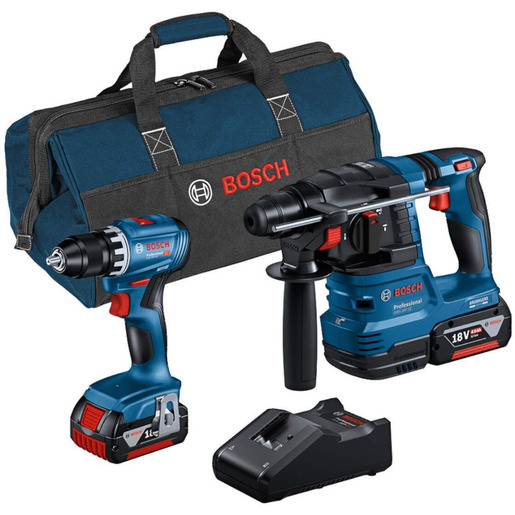 Bosch Professional Kombo set GSR 18V-45 + GBH 18V-22 + 2x GBA 4.0Ah + GAL 18V-40 + torba 0615A50038