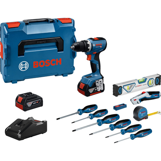 Bosch Professional Kombo set GSR 18V-65 + 2 x GBA 5.0Ah + GAL 18V-40 + Set ručnih alata + 2x L-BOXX 136 0615A5007K