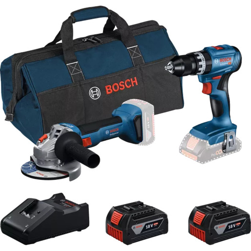 Bosch Professional Kombo set GSB 18V-45 + GWS 18V-8 + 2 x GBA 4.0Ah + GAL 18V-40) + RAF torba 0615V0001Y