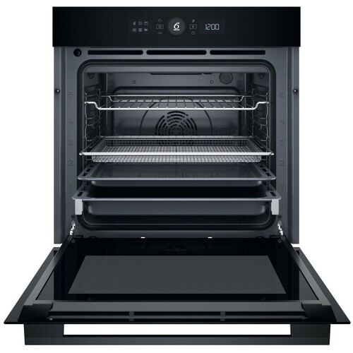 Whirlpool ugradna rerna WOI5S8HM1SBA, Multifunkcionalna, 73 L, 6th Sense tehnologija, AirFry, Steam, crna