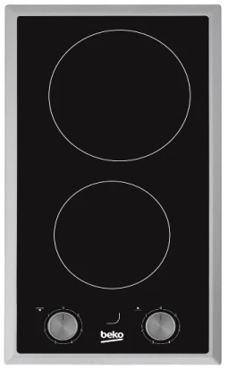 Beko ugradna ploča HDMC 32200 X, Staklokeramika, 2 zone kuvanja, 9 nivoa snage, crna