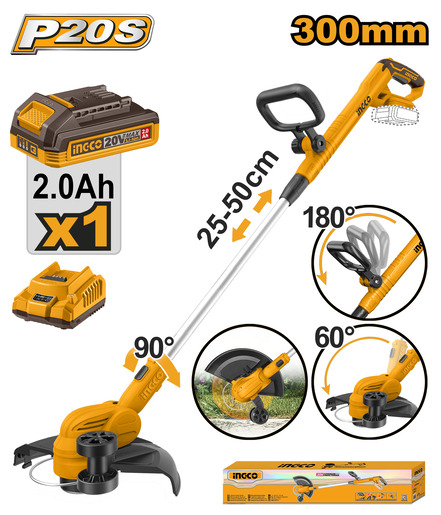 INGCO CGTLI203285 aku trimer za travu 20v super