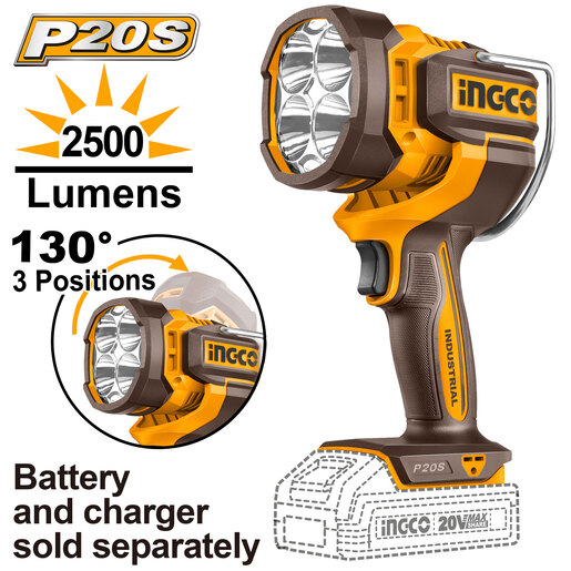 INGCO CWLI20885 aku radna lampa solo 2500lm super