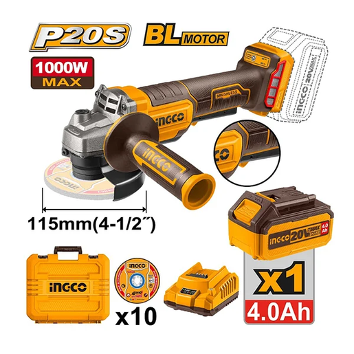 INGCO CAGLI2111561 aku brusilica 115 1x4ah super