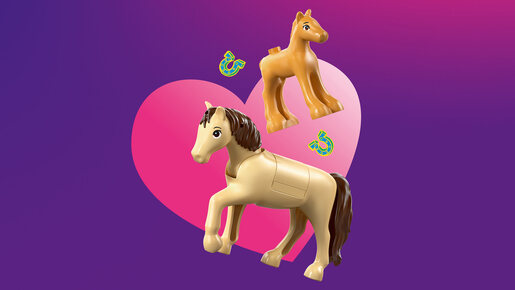 LEGO Prikolica sa konjem i ždrebetom 42695