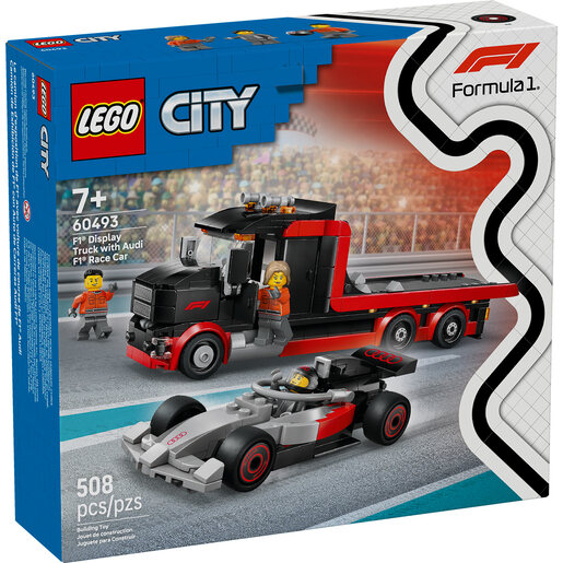 LEGO F1® kamion za izlaganje sa Audi F1® trkačkim automobilom 60493