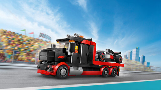 LEGO F1® kamion za izlaganje sa Audi F1® trkačkim automobilom 60493