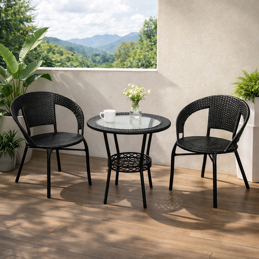 Baštenski set Rattanica crna