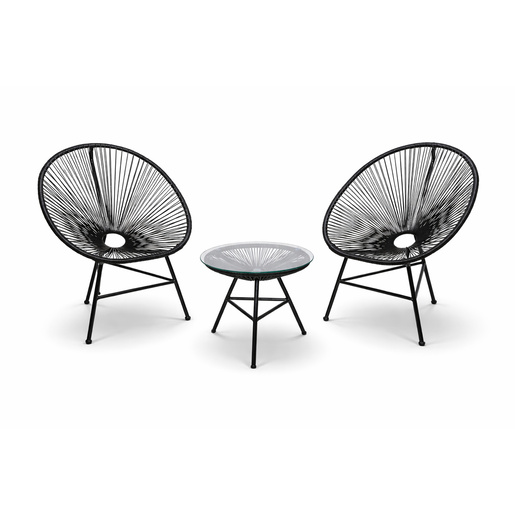 Baštenski set LOUNGE crni