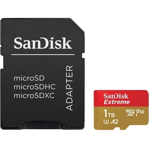 SanDisk SDXC 1TB Extreme micro 190MB/s UHS-I Class10 U3 V30+Ad