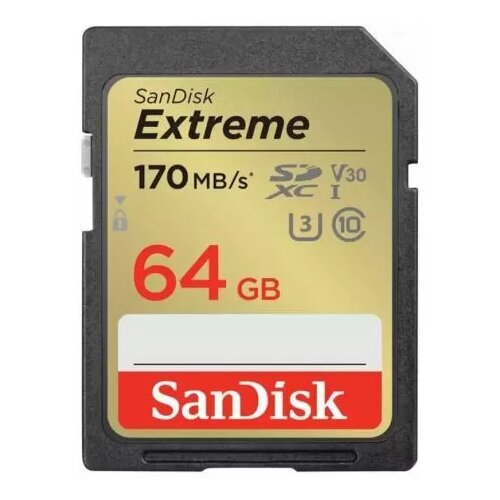 SanDisk SDXC 64GB Extreme micro 170MB/s UHS-I Class10 U3 V30+Ad