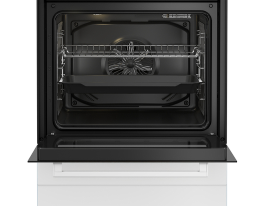 Beko električni šporet FBE66000WD, Ringle, Konvencionalna rerna, belo-crna