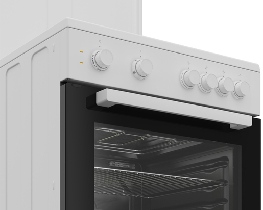 Beko električni šporet FBS66001WD, Ringle, Konvencionalna rerna, beli