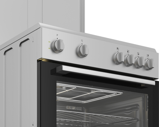 Beko električnii šporet FBE66000DS, Ringle, Konvencionalna rerna, siva