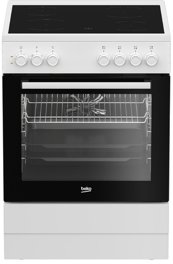 Beko električni šporet FBE67100GWS, Staklokeramička ploča, Konvencionalna rerna, beli