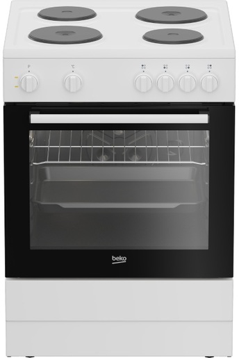 Beko električni šporet FBS66000WD, Ringle, Konvencionalna rerna, beli