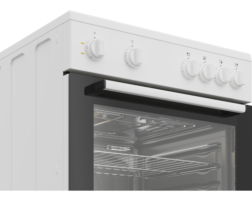 Beko električni šporet FBS66000WD, Ringle, Konvencionalna rerna, beli