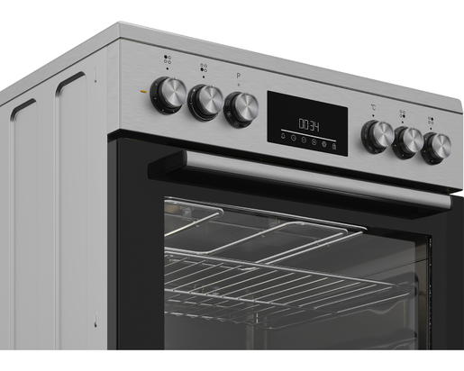 Beko električni šporet FBE67310GX, Staklokeramička ploča, Konvencionalna rerna, sivi