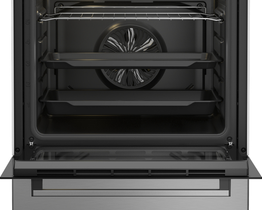 Beko električni šporet FBE67310GX, Staklokeramička ploča, Konvencionalna rerna, sivi