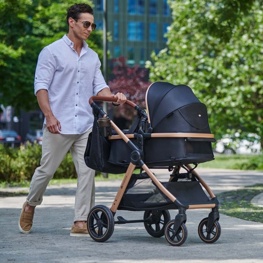 KINDERKRAFT ESME PRO KOLICA ZA BEBE 3U1 PURE BLACK KSESME00BLK300N